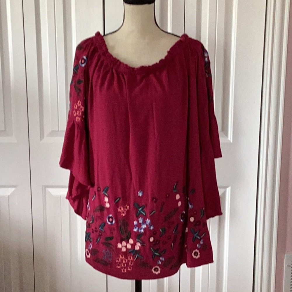 Umgee Burgundy Tunic